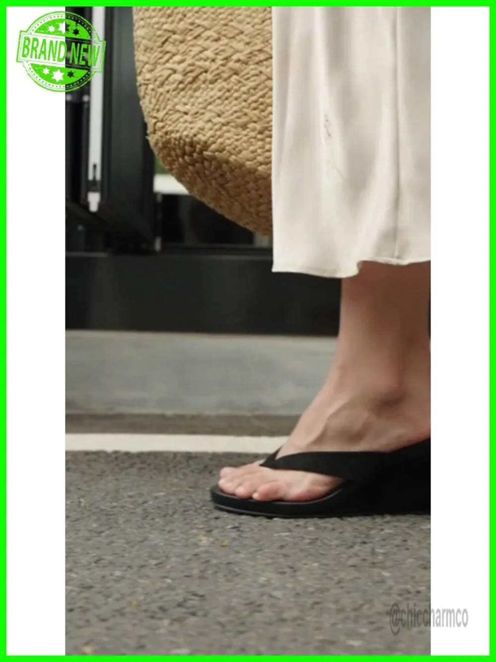 Wedge Heels Sandals Platform Flip Flops Slides Beach Shoes Arch Support